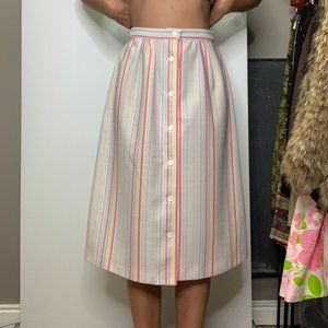 Pastel stripped midi skirt